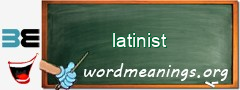 WordMeaning blackboard for latinist